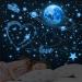 1134PCS Glow in The Dark Stars and Moon Stickers - DIY Luminous Rocket and Planets Wall Decor for Kids Bedroom - Green (Blue) - Buy Online on GoSupps.com