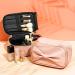 ROWNYEON Cute Travel Makeup Bag with Bow-knot Handle | Portable Waterproof Toiletry Pouch in Pink - Buy Online on GoSupps.com