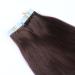Buy #2 Dark Brown Tape In Hair Extensions - 40cm 100% Remy Real Hair - 10 Tresses (25g Each) | Tresse by Novon - Buy Online on GoSupps.com