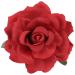 minkissy Red Flower Hair Clip Red Rose Hair Clip Wedding Rose Hair Clip Fabric Flower Brooch Pin Flower Hairpin Flamenco for Wedding Women (Dark Red)