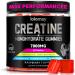 Creatine Monohydrate Gummies Creatine Complex for Men & Women for Improve Endurance Strength & Recovery with L-Glutamine Beta-Alanine Vitamin B12 Sugar-Free Vegan No Bloating GMP-certified Raspberry
