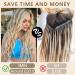 4Pcs Ombre Dirty Blonde Clip in Hair Extensions - 20Inch Full Head Curly Wavy Synthetic Hair - Buy Online on GoSupps.com