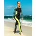 Women's Full Body Wetsuit | Surfing Diving Suit | Scuba Dive Skin Rash Guard | Quick Dry Sunsuit | Black Green | Medium - Buy Online on GoSupps.com
