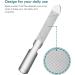 Professional Stainless Steel Double-Sided Nail File with Non-Slip Handle and Leather Case - Men and Women | Washable Metal Nail Buffer - Buy Online on GoSupps.com