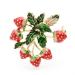 Pin Jewelry Gifts for Women Ladies Fashion Accessories Alloy Fruit Red Enamel Strawberry Tree Brooch Party Brooch Banquet Brooch Brooches & Pins