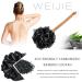Weijie Long Handled Loofah Back Scrubber 3 Pack - Exfoliating Bath Sponge for Men & Women - Buy Online on GoSupps.com