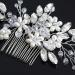 Unicra Bridal Wedding Hair Comb | Silver Pearl & Crystal Accessories for Women & Girls - Buy Online on GoSupps.com