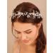 Deniferymakeup Silver Crystal Headband Rhinestone Hair Vine Rhinestone Hair Piece for Wedding Brides Bridesmaid