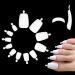 Novo Ovo 504 Long toothing to stick artificial long toe nail tips white footnails for gluing artificial toenails soft gel full cover toenail tips set foot nails x 12 sizes in bags long toe nails white big bag