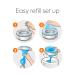 Diaper Genie Essentials Round Refill 4-Pack | Unscented Film | 1280 Diaper Capacity | Compatible with Diaper Genie Pails | 320 Count (4-Pack) - Buy Online on GoSupps.com