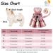 Plaid Dog Dress Bow Tie Harness Leash Set for Small Dogs - Summer Bunny Rabbit Clothes for Female - Medium - Buy Online on GoSupps.com