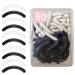 Eyelash Curler Refill Pads - Rubber Silicone Rubber Universal Eye Lash Curler Replacement with Clear Storage Box (Multicolor) (Rubber Black and White -50 Pieces)