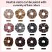 12 Pcs Neutral Velvet Hair Scrunchies - Elastic Hair Ties for Women & Girls | 12 Colors - Buy Online on GoSupps.com