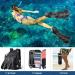 Happyouth Swim Fins - Snorkel Fins for Swimming and Diving - Adjustable Black L/XL (Adult US Size 9-13) - Buy Online on GoSupps.com