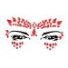 Red Face Gems Glitter Jewel Tattoo Sticker for Festival Rave Party - 36 Pack - Buy Online on GoSupps.com