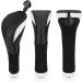 Lybile Golf Club Head Covers Set - 4Pcs Long Neck Mesh Headcovers for Woods, Driver, Hybrids - Black with Interchangeable No. Tags - Buy Online on GoSupps.com