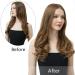 Feshfen 7-Part Clip-In Hair Extensions 50cm - Wavy Synthetic Hair in Strawberry Blonde & Bleach Blonde - 16 Clips for Women - Buy Online on GoSupps.com