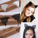 5 Pcs Cat Ears Hair Ripe - Lace Ladies Hair Accessories with Black Rhinestone Silver Cat Ears | International Shipping Available - Buy Online on GoSupps.com