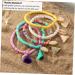 WRITWAA 1 PC Versatile Polymer Clay Bracelet Rainbow Decorations Clay Bead Bracelet Handmade Bracelets Polymer Bangles Shell Decor Chain Decor Anklets for Women Knot Tassel White 18X2.5cm White - Buy Online on GoSupps.com