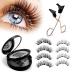 SSKHE Magnetic Eyelashes without Eyeliner Reusable Dual Magnetic lashes false eyelashes magnetic Natural Look Magnetic Eyelashes No Glue 3D False Eyelashes Kit with Applicator Waterproof Easy to Wear