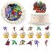 GENGUTOR 26 pieces edible cake toppers for cakes fondant cake toppers cake toppers photo birthday party supplies decoration