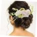 Angoily Rose Hair Comb Bridal Accessories Wedding Headpiece Prom Hair Clips Hair Accessory for Women Flower Headpiece Tiara Hair Combs for Wedding Silk Cloth Hairpin Bride Pink - Buy Online on GoSupps.com
