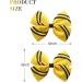2PC Stripe Hair Bow Clips 4 Inch Women Wizard Dress Up Halloween Costume Hair Accessories Yellow for Harry - Buy Online on GoSupps.com
