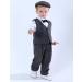 Mint Green Baby Boy Romper Suit | Gentleman Jumpsuit with Bow Tie | 12-18 Months | Dark Gray - Buy Online on GoSupps.com