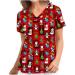 Nurse Uniforms Women UK Workwear Healthcare Tunic V Neck Dog Grooming Christmas Healthcare Tunics Hospital Scrubs Santa Claus Care Work Shirt Christmas Mock Wrap Wrap Mock Healthcare Tunics S Wine - Buy Online on GoSupps.com