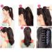 S-noilite Clip in Curly Wavy Ponytail Extension - Dark Black 18 - 145g Synthetic Hairpiece for Women - Buy Online on GoSupps.com