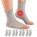 4 Pairs Plantar Fasciitis Socks Neuropathy Neuro Socks Compression Socks for Women Men Ankle Support Brace for Weak Sprained Ankle Pain Relief Breathable Anti-Slip Foot Support Brace (XL Grey) Grey XL