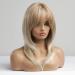 Buy EMMOR Long Curly Blonde Wigs for Women - Shoulder Length Heat Resistant Synthetic Wigs with Bangs - Perfect for Any Occasion - Buy Online on GoSupps.com