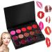 Palette de Brillants L vres - 15 Teintes Longue Dur e | Rouge L vres Mat et Gloss Waterproof Hydratant | Maquillage Pigment pour Soir e F te Halloween Kit Cosm tique Polyvalent et Professionn - Buy Online on GoSupps.com