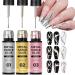Metallic Painting Nail Gel Liner Polish Metallic Nail Art Gel Liner 3D Metal Painting Gel Drawing Mirror 3 Colors Nail Gel Polish Silver Soak off UV/LED Glossy Gel Liner DIY Nail Manicure