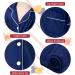 SWOMOG Unisex Kids Modal Pyjamas Set - Button-Down Short Sleeve PJs Lounge Set, Navy Blue (10-11 Years) - Buy Online on GoSupps.com