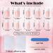AddFavor 120pcs White French Tip Press on Nails - Medium Square Fake Nails for Women & Girls | Nude False Acrylic Nails with Adhesive Tabs - Buy Online on GoSupps.com