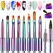 RIYAN Dual Ended Nail Art Acrylic UV Gel Extension Builder Flower Painting Pen Brush UV Gel Nail Art Brush Manicure Tool 6 - Buy Online on GoSupps.com