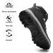 Men's Non-Slip Water Resistant Mid Top Hiking Boots - Lightweight & Durable Black Outdoor Shoes - Buy Online on GoSupps.com