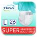 Tena Adjustable Incontinence Briefs Super Absorbency Large Waist 26 Count incontinence protector