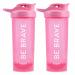 Be Brave protein-shaker bottle for you 700 ml (2 pieces) Shaker bottle with mixer ball for smooth shakes airtight flip-flop lid to unscrew BPA-free protein powder-shake bottle Pink-Pink-BeBrave