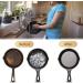 SOUHEILO Cast Iron Cleaning Kit with Upgraded Chainmail Scrubber and Pan Scraper - Medium Black | Dishwasher Safe Skillet Cleaner for Pans, Skillets, Dishes, Pots - Buy Online on GoSupps.com