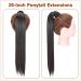 Tess Ponytail Extension - 66 cm Dark Brown Braid Hairpiece | 100g Smooth Horseshaft Hair Extension - Buy Online on GoSupps.com
