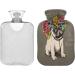 Mnsruu Hippie Puppy Dog Hot Water Bottle - 2L Velvet Cover for Hand & Foot Warmth Pain Relief & Cold Therapy - Buy Online on GoSupps.com