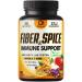 DEDICAD 27in1 Fiber and Spice Supplement - Combined with Organic Psyllium, Whole Apple, Elderberry & More - Support Mood, Body & Immunity - 90 Capsules for 1 Month