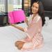 DANCOUR Large Pink Makeup Bag & Toiletry Organizer for Women - Nylon Cosmetic Pouch, Travel-Friendly, Preppy Style - Hot Pink Makeup Storage for Girls - Buy Online on GoSupps.com