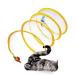 Folded Cat Tunnel for Indoor Cats Cat Tunnels Cat Tube Tunnel with Feather Mouse Toys Puppy Kitten Playing Tent Upgrade Collapsible Cat Tube Tunnel Cat Springs Exercise Toys