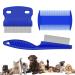 Pet Flea Comb for Cat Dog 3 PCS Fine Tooth Comb Grooming Set Tear Stain Remover for Cat Dog Pets Float Hair Tear Marks Tick Removal Tool