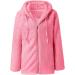 FUNEY Women's Warm Sherpa Fleece Hoodie Jacket in Pink - Cozy Winter Cardigan - Buy Online on GoSupps.com
