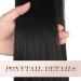 Ponytail Extensions 8-30" Straight Brazilian Drawstring Ponytail Hairpieces for Women Drawstring Ponytail Human Hair Extensions Unprocessed Natural Color Human Hair for Women(Size:22 inch) - Buy Online on GoSupps.com
