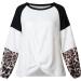 Women's Waffle Knit Leopard Print Patchwork Tunic Top - Black XX-Large - Buy Online on GoSupps.com